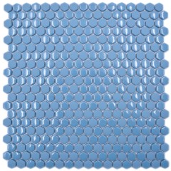 Mosaïque de verre Hexagonal hexagonal bleu brillant mat Carreau de mosaïque murale Miroir de carrelage cuisine salle de bain
