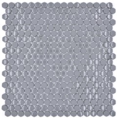 Mosaïque de verre Hexagonal Carreau hexagonal gris brillant mat Carreau de mosaïque murale Carrelage cuisine salle de bain