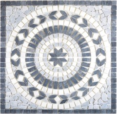 XL encastrement pierre naturelle travertin anthracite noir blanc gris clair carreau mosaïque sol cuisine mur salle de bain sauna - MOSDEKO57