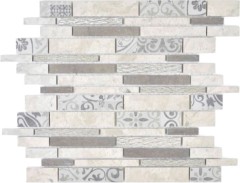 Marbre Mosaïque Mosaïque céramique gris anthracite Carreau de mur Miroir de salle de bain - MOS180-D0927G