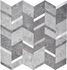 revêtement mural auto-adhésif carrelage vinyle aspect pierre aspect flèche gris anthracite argent MOS200-4CDG
