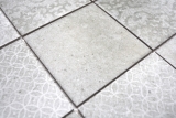 Motif main Retro Vintage Carreau de mosaïque Céramique grise MOS22-CELLO_m
