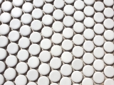 Motif à main Mosaïque en forme de bouton LOOP mosaïque ronde blanc brillant mur cuisine douche SALLE DE BAINS MOS10-0102_m