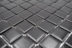 Motif manuel Carreau de mosaïque Céramique NOIR MATTE Carrelage mural Cuisine MOS18-0311_m