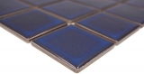 Échantillon manuel de carreaux de mosaïque Céramique bleu cobalt bleu foncé brillant MOS14-0405_m