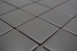 Motif manuel Carreau de mosaïque Céramique gris métal mat Carrelage de cuisine MOS16B-0211_m