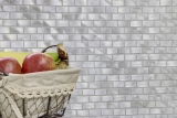 Motif main mosaïque carreau aluminium argent Brick aluminium miroir carrelage cuisine MOS48-0204_m