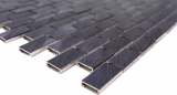 Motif main mosaïque carreau aluminium Brick aluminium noir carrelage cuisine MOS48-0304_m