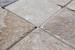 Motif main Mosaïque Carreau Quartzite Pierre naturelle Quartzite beige gris Dos de cuisine Protection anti-projections MOS36-0210_m