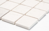 Motif main Carreau de mosaïque Marbre Pierre naturelle blanc Botticino Anticato MOS42-0104_m