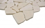 Motif main Carreau de mosaïque Marbre Pierre naturelle blanche Bruch Ciot Botticino Anticato MOS44-0104_m