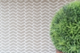Échantillon manuel de mosaïque ECO Recyclé VERRE à chevron Enamel cream mat MOS140-HB33C_m