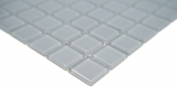 Motif à main Carreau de mosaïque Translucide gris Mosaïque de verre Crystal gris clair BAD WC cuisine MUR MOS60-0204_m