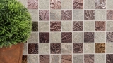 Échantillon manuel Carreau de mosaïque Translucide gris Mosaïque de verre Crystal Pierre Design Quartzite gris MOS88-CR73_m