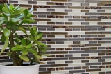 Motif manuel carreau mosaïque autocollant vinyle film vinyle marron vinyl brown marble 4er Pack MOSVinyl-24088_m