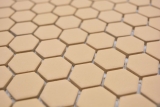 Motif main Mosaïque céramique Hexagone ocre orange R10B receveur de douche Carreau de sol Mosaïque cuisine salle de bain sol MOS11H-1208-R10_m