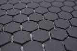 Échantillon manuel Mosaïque céramique Hexagone noir R10B receveur de douche Carreau de sol Mosaïque cuisine salle de bain sol MOS11H-0003-R10_m