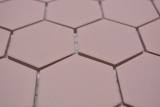 Échantillon manuel Mosaïque céramique Hexagone rouge clinker R10B receveur de douche Carreau de sol Mosaïque cuisine salle de bain sol MOS11H-0099-R10_m