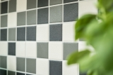 Échantillon manuel Carreau de mosaïque RUTSCHEMEND RUTSCHICHER noir blanc gris métal MOS14-2213-R10_m
