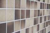 Échantillon manuel de carreaux de mosaïque CÉRAMIQUE BRUNE BEIGE MIX AUTOMATIQUE MOS16-1211-R10_m
