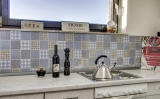 Mosaïque rétro vintage dosseret de cuisine blanc bleu orange gris MOS22B-1404_f | 10 tapis de mosaïque