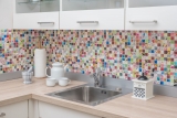 carreaux de mosaïque colorés rétro vintage POP UP fond de cuisine en céramique MOS18D-1605_f | 10 tapis de mosaïque