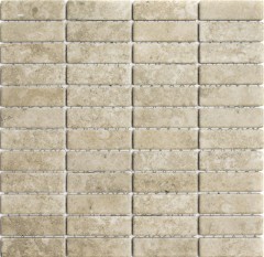 Mosaïque Carreau céramique beige Bâtons aspect pierre beige Carrelage cuisine MOS24-STSO67_f | 10 Tapis de mosaïque