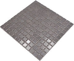 Carreau de mosaïque Céramique gris métal Dos de cuisine Protection anti-éclaboussures BAD MOS18D-0204_f
