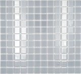 Carreau de mosaïque gris translucide Mosaïque de verre Crystal gris clair SALLE DE BAIN WC CUISINE MUR MOS60-0204_f | 10 Tapis de mosaïque