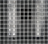 Carreau de mosaïque Translucide noir Mosaïque de verre Crystal noir MOS60-0304_f | 10 Tapis de mosaïque