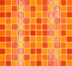 Carreau de mosaïque translucide jaune orange rouge Mosaïque de verre Crystal jaune orange rouge MOS62-0802_f | 10 Carreaux de mosaïque