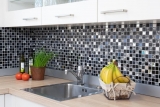 Carreau de mosaïque Translucide acier inoxydable noir Mosaïque de verre Crystal acier noir verre MOS63-CM-426_f | 10 Tapis de mosaïque