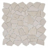 Mosaïque Marbre Pierre naturelle blanche Bruch Ciot Botticino Anticato MOS44-0104_f