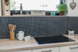 Carreaux de mosaïque Quartz Composite Pierre artificielle Artificial noir MOS46-ASM22_f