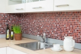 Carreau de mosaïque Translucide rouge Mosaïque de verre Crystal Resin rouge BAD WC cuisine MUR MOS82-0906_f